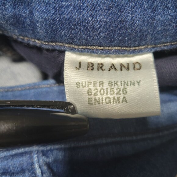 J Brand Super Skinny Enigma Jeans Womens Size 27 Low Rise Medium Wash Denim Pant - Picture 5 of 7
